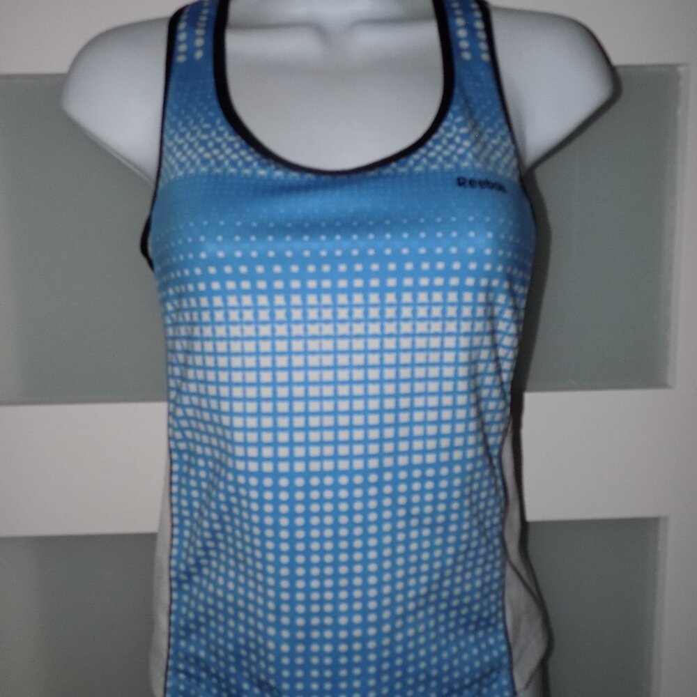REEBOK PLAY DRY MULTI-COLOR RACERBACK BRA TANK SIZE XS WOMEN'S